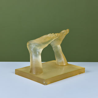 Mounted Resin Feet Sculpture