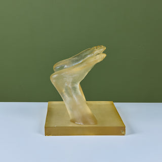 Mounted Resin Feet Sculpture