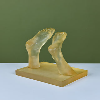 Mounted Resin Feet Sculpture