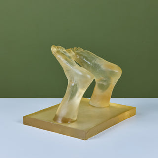 Mounted Resin Feet Sculpture