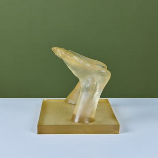 Mounted Resin Feet Sculpture