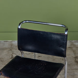 "CH66" Double-Cantilever Patinated Side Chair by Nicos Zographos