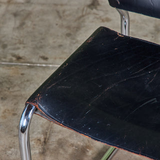 "CH66" Double-Cantilever Patinated Side Chair by Nicos Zographos