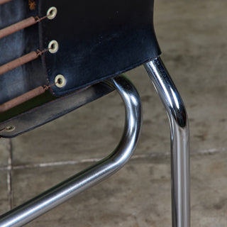 "CH66" Double-Cantilever Patinated Side Chair by Nicos Zographos