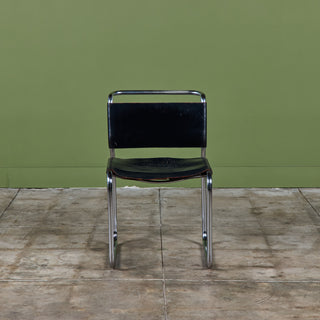 "CH66" Double-Cantilever Patinated Side Chair by Nicos Zographos