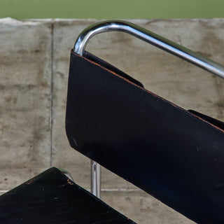 "CH66" Double-Cantilever Patinated Side Chair by Nicos Zographos