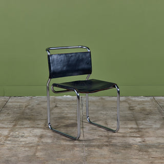 "CH66" Double-Cantilever Patinated Side Chair by Nicos Zographos