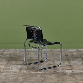 "CH66" Double-Cantilever Patinated Side Chair by Nicos Zographos