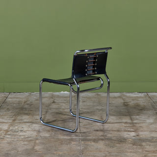 "CH66" Double-Cantilever Patinated Side Chair by Nicos Zographos
