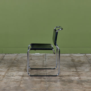"CH66" Double-Cantilever Patinated Side Chair by Nicos Zographos