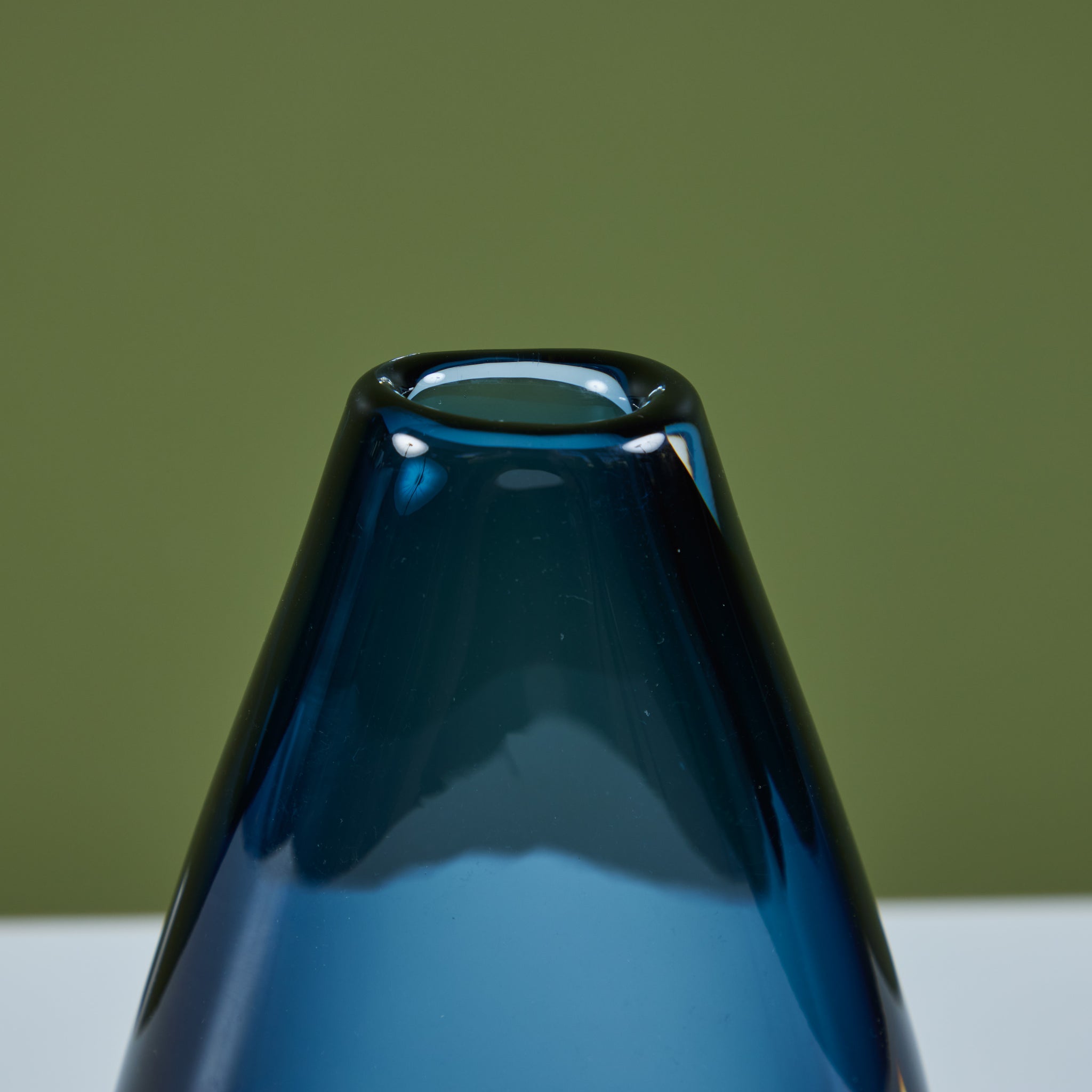 Blue Glass Vase by Nils Landberg for Orrefors