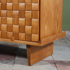 ON HOLD ** Paul Laszlo "Basket Weave" Highboy Dresser for Brown Saltman