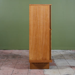 ON HOLD ** Paul Laszlo "Basket Weave" Highboy Dresser for Brown Saltman