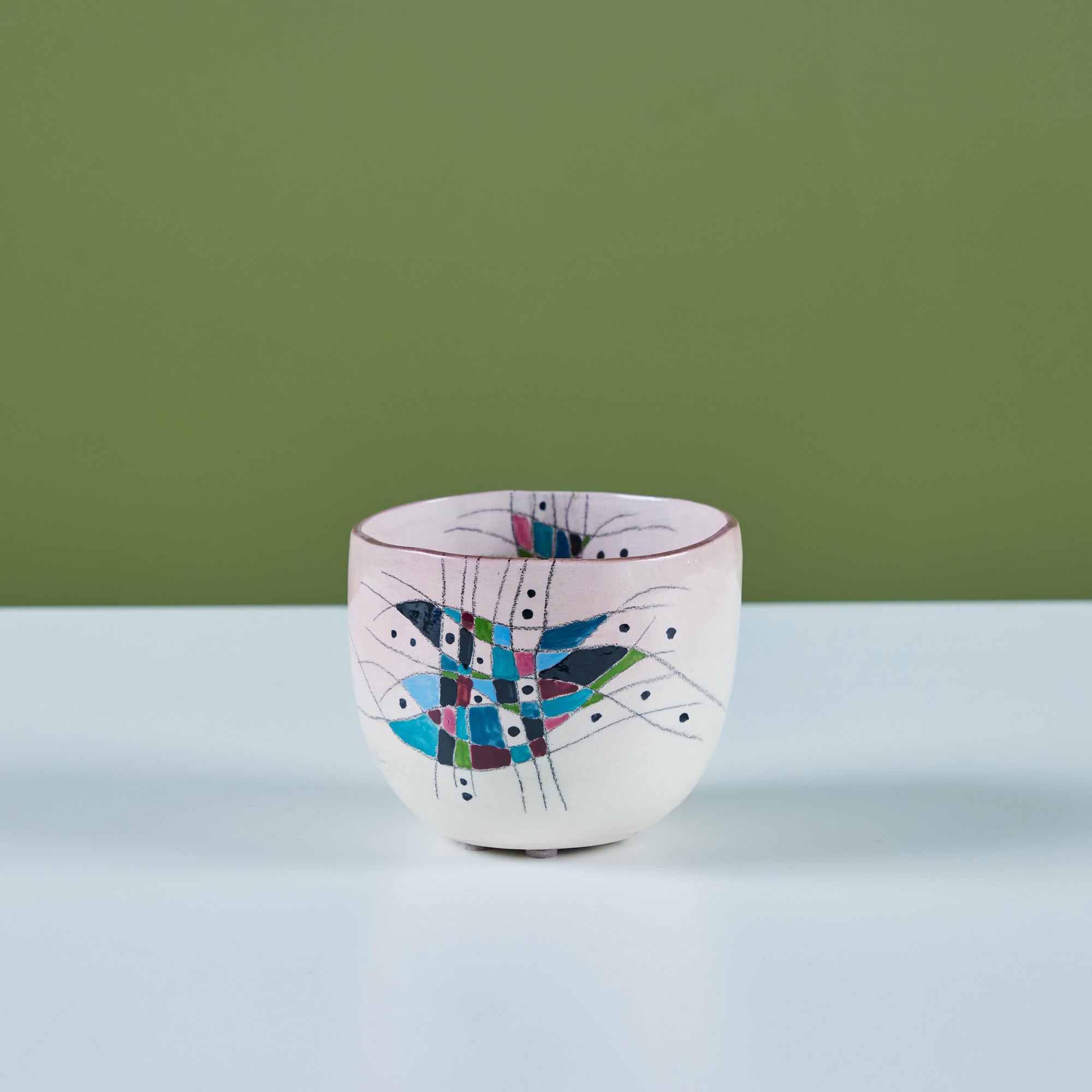 Postmodern Ceramic Glazed Bowl