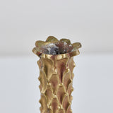 Pair of Brass Textured Candlesticks