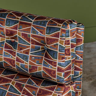 Pair of Tubular Cantilever Lounge Chairs with Brook Perdigon Textiles