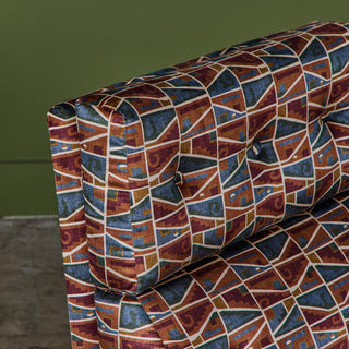 Pair of Tubular Cantilever Lounge Chairs with Brook Perdigon Textiles