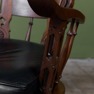 Pair of Carved Walnut Lounge Chairs in the Style of Ettore Zaccari