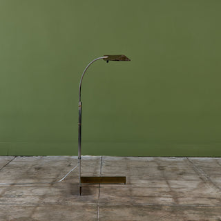 ON HOLD ** Pair of Cedric Hartman Brass and Stainless Steel Floor Lamps