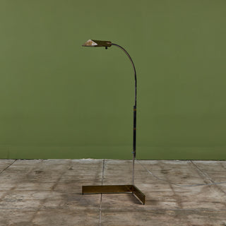ON HOLD ** Pair of Cedric Hartman Brass and Stainless Steel Floor Lamps