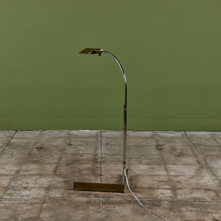 ON HOLD ** Pair of Cedric Hartman Brass and Stainless Steel Floor Lamps