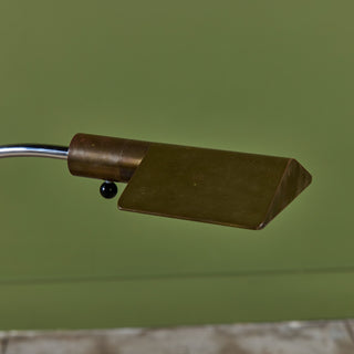 ON HOLD ** Pair of Cedric Hartman Brass and Stainless Steel Floor Lamps