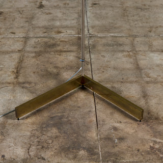ON HOLD ** Pair of Cedric Hartman Brass and Stainless Steel Floor Lamps