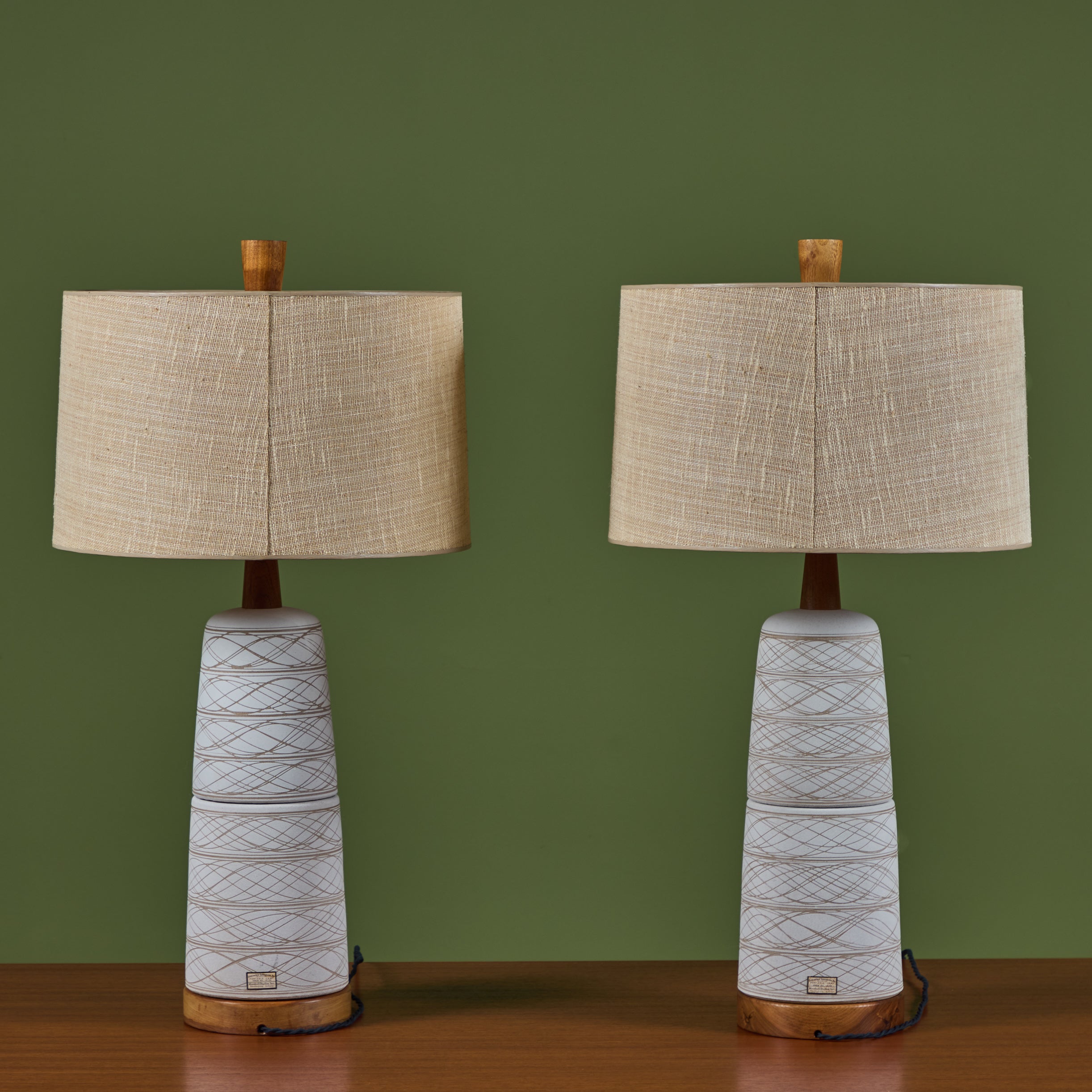 ON HOLD Pair of Ceramic Lamps by Gordon and Jane Martz for Marshall DEN