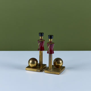 Pair of "Sentinel" Toy Soldier Bookends by Walter von Nessen for Chase USA