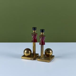 Pair of "Sentinel" Toy Soldier Bookends by Walter von Nessen for Chase USA