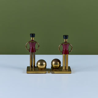 Pair of "Sentinel" Toy Soldier Bookends by Walter von Nessen for Chase USA
