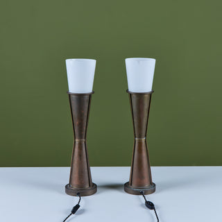 Pair of Art Deco Rosalind Style Table Lamps