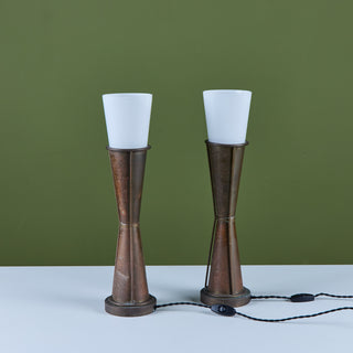 Pair of Art Deco Rosalind Style Table Lamps