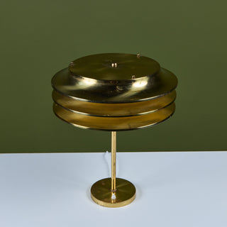 Pair of Kai Ruokonen Brass Table Lamps for Orno