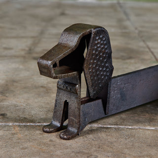 Pair of Cast Iron Dachshund Andirons