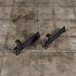 Pair of Cast Iron Dachshund Andirons