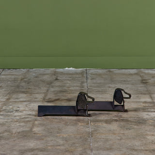 Pair of Cast Iron Dachshund Andirons