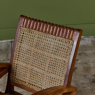 Pair of Curved Arm French Lounge Chairs