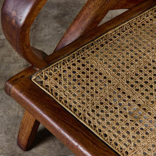 Pair of Curved Arm French Lounge Chairs