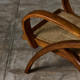 Pair of Curved Arm French Lounge Chairs