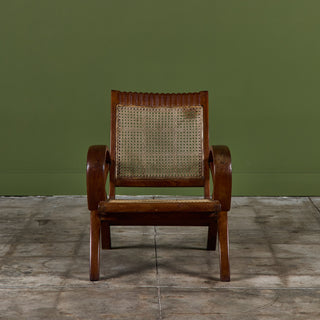 Pair of Curved Arm French Lounge Chairs