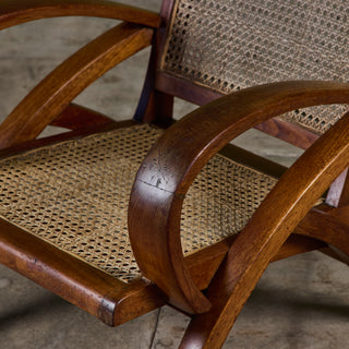 Pair of Curved Arm French Lounge Chairs