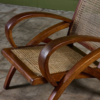 Pair of Curved Arm French Lounge Chairs