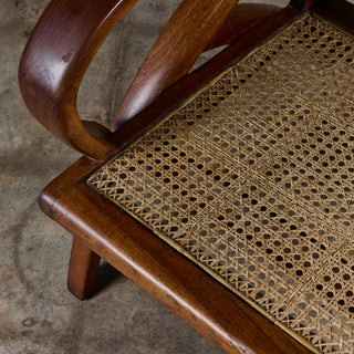 Pair of Curved Arm French Lounge Chairs