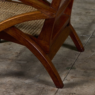 Pair of Curved Arm French Lounge Chairs