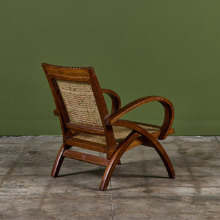 Pair of Curved Arm French Lounge Chairs