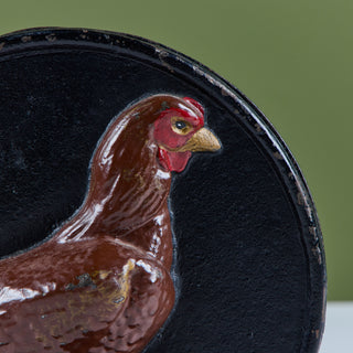 Pair of Cast Iron Chicken Bookends by Virginia Metalcrafters