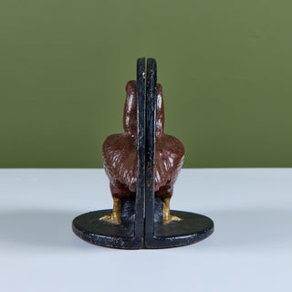 Pair of Cast Iron Chicken Bookends by Virginia Metalcrafters