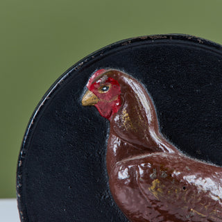 Pair of Cast Iron Chicken Bookends by Virginia Metalcrafters