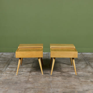 Pair of John Keal Side Tables for Brown Saltman